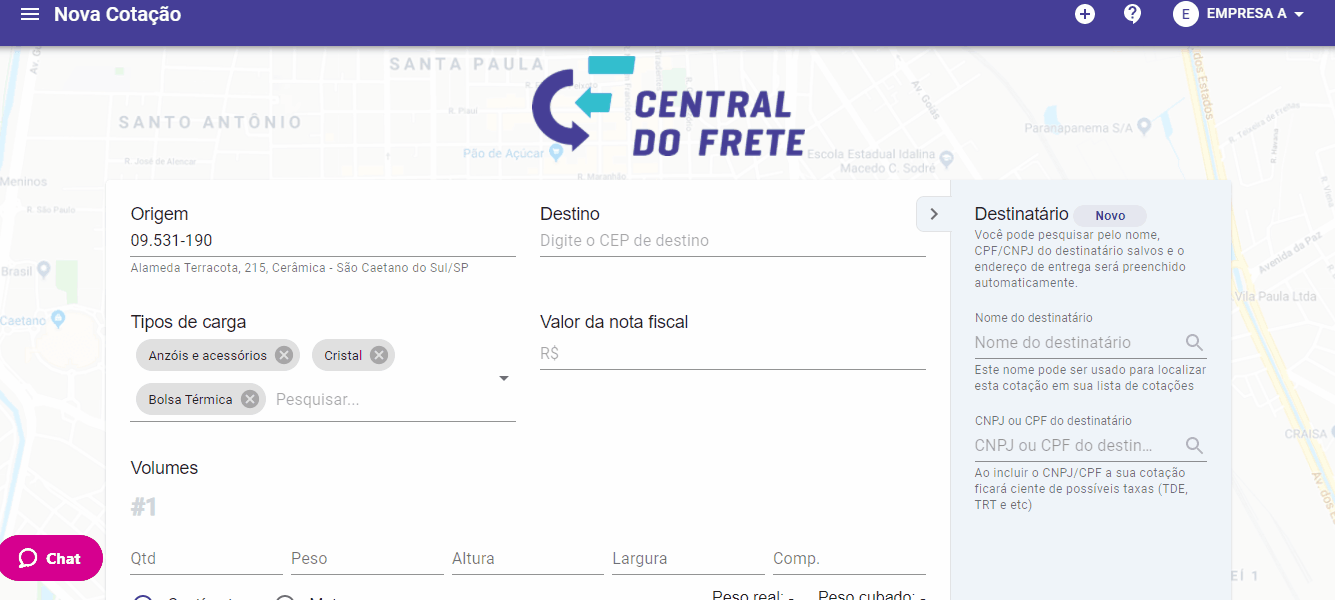 Visualização e resposta de um chamado no painel